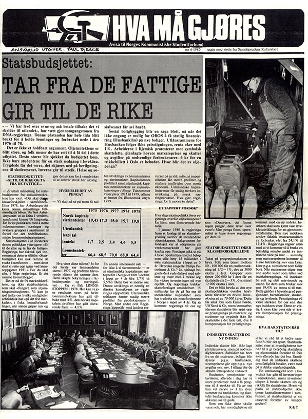 Hva må gjøres nr. 6, 1980