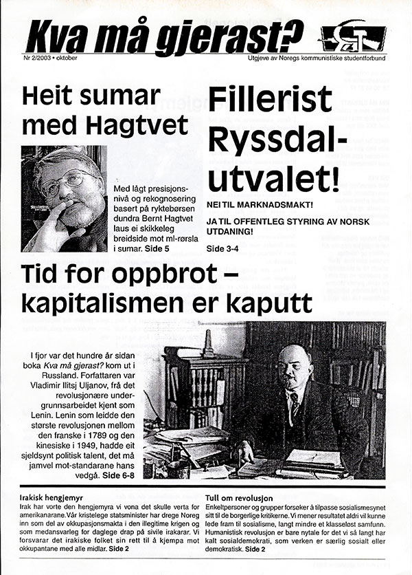 Hva må gjøres nr. 2, 2003