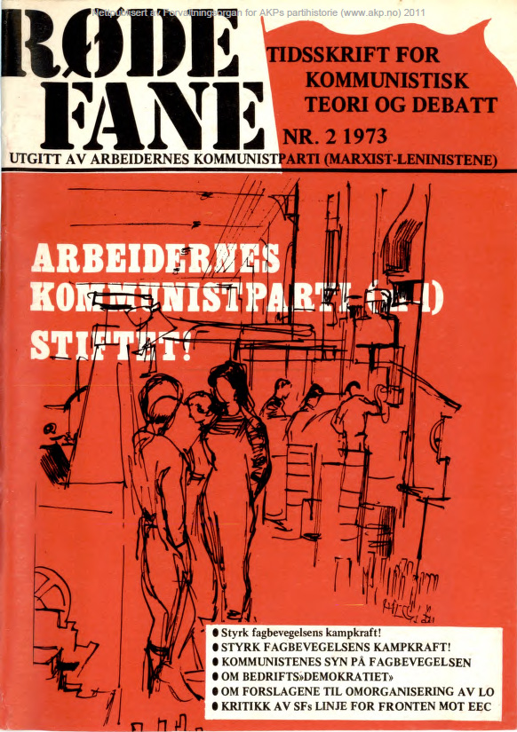 Forside Røde Fane nr 2, 1973