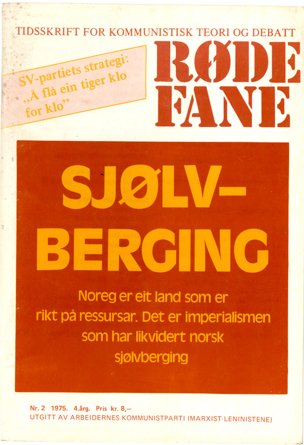 Forside Røde Fane nr 2, 1975